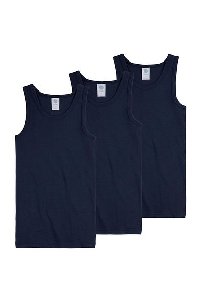 Sanetta Jungen Unterhemden 3er Pack - Tank Top, Basic, Organic Cotton, einfarbig
