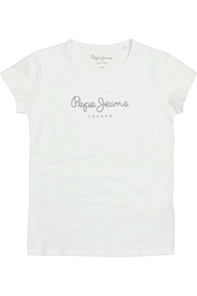 Pepe Jeans Mädchen T-Shirt - HANA GLITTER, Baumwolle, Rundhals, Kurzarm, Glit...