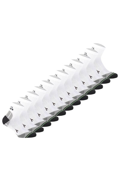 Diadora Unisex Quarter Sportsocken, 12er Pack - Socken, Logo, Muster