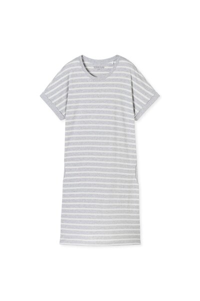 Schiesser Damen Nachthemd 95cm - Nachtwäsche, Kurzarm, Baumwolle, Muster