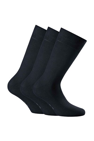 Rohner Basic Unisex Socken, 3er Pack - Cotton II, Kurzsocken, Basic, einfarbig