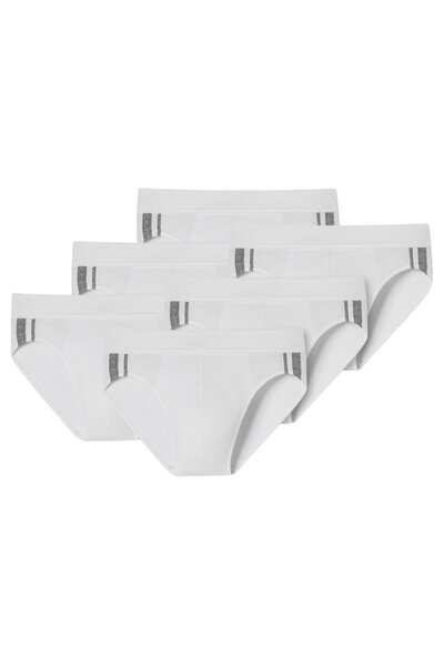 Schiesser Herren Slip 6er Pack - Rio Slip 95/5, Cotton Stretch, Seitenstreifen