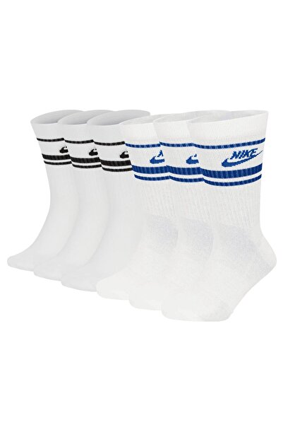 Nike Unisex 6er Pack Sportsocken - Everyday Essential Stripe, einfarbig
