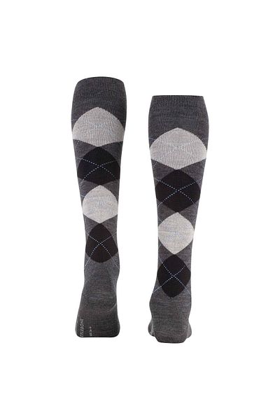 Burlington Damen Kniestrümpfe MARYLEBONE - Schurwolle, Rauten, One Size