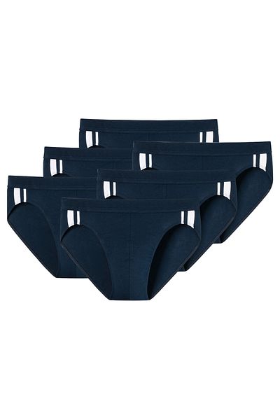 Schiesser Herren Slip 6er Pack - Rio Slip 95/5, Cotton Stretch, Seitenstreifen