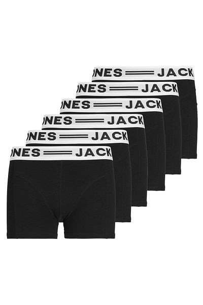 Jack & Jones JACK&JONES Jungen Boxershorts, 6er Pack - SENSE TRUNKS, Baumwoll-Stretch, Logobund