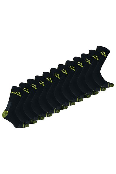 Diadora Unisex Arbeitssocken, 12er Pack - Sportsocken, Baumwolle, Logo, einfarbig