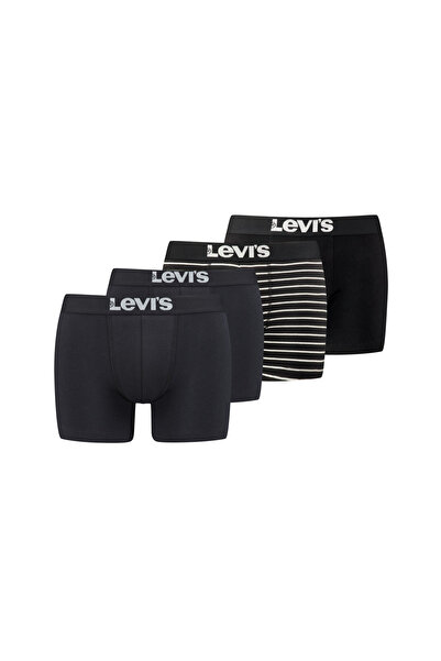 Levi's LEVI´S Herren Trunks, 4er Pack - Solid Basic Boxer & Vintage Stripe, ECOM