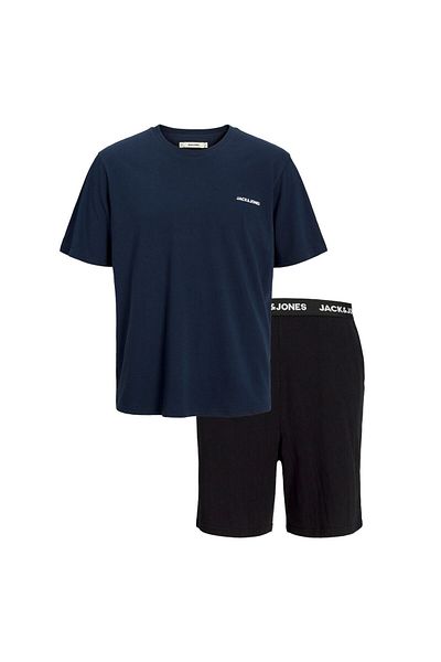 Jack & Jones JACK&JONES Herren Schlafanzug - kurz, JACEVEREST TEE AND SHORTS SET, Pyjama, Rundhalsausschnitt
