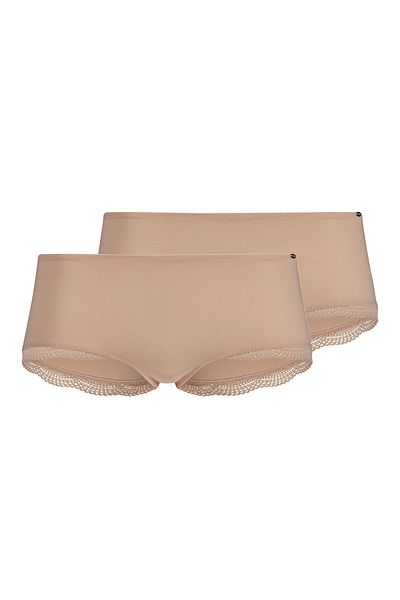 Skiny Damen Hipster, 2er Pack - Pant DP, Classic Cotton, Spitze, Baumwoll-Stretch