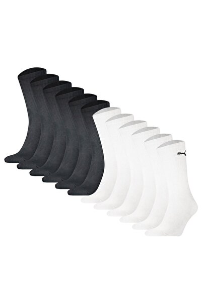 Puma Unisex Sportsocken, 12er Pack - Sport Crew Socken, ECOM, Logo, einfarbig