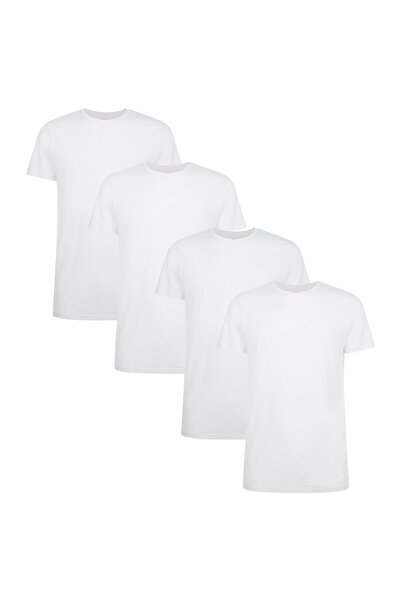 Bamboo Basics Herren T-Shirt RUBEN, 4er Pack - Unterhemd, Rundhals, Single Je...