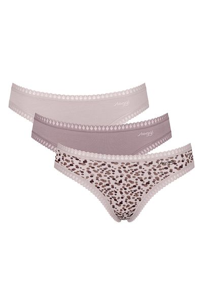 SLOGGI Damen Slips, 3er Pack - GO Crush Mini C3P, Unterhose, Stretch-Baumwolle