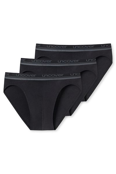 uncover by Schiesser Herren Slip 6er Pack - Rio Slip, Serie "Uncover", Logobund