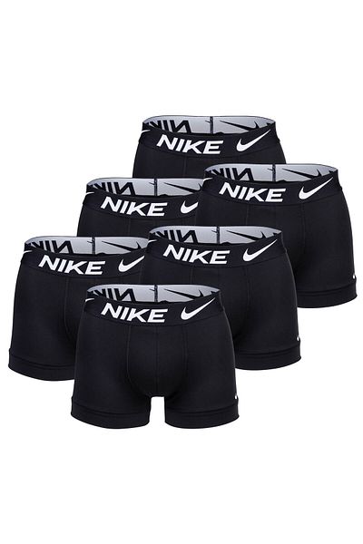 Nike Herren Boxer Shorts, 6er Pack - Trunks, Dri-Fit Micro, Logobund