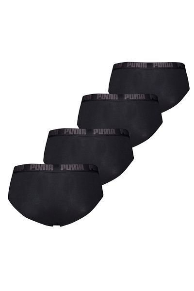 Puma Herren Slips, 4er Pack - Basic Brief ECOM, Cotton Stretch, Everyday