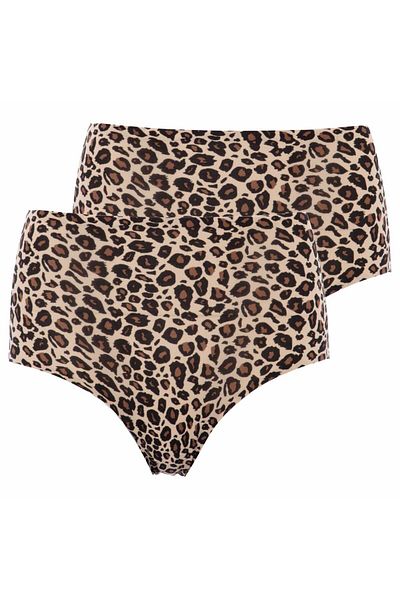 Chantelle Damen Taillen-Slip 2er Pack - SoftStretch, nahtlos, unsichtbar, Einheitsgröße 36-44, Muste