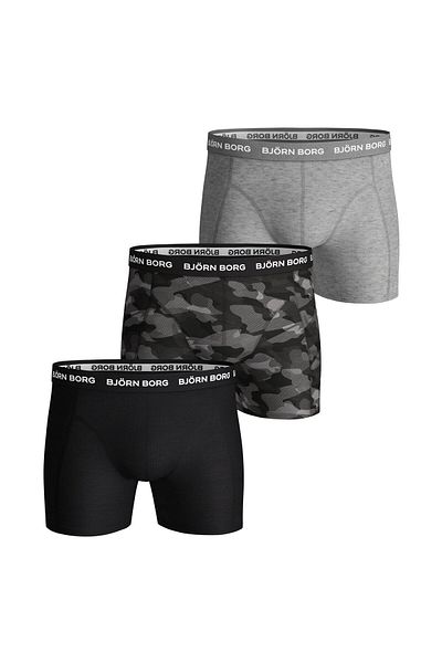 Björn Borg BJÖRN BORG Herren Boxershorts, 3er Pack - Cotton Stretch Boxer Trunks, Baumwolle, Logobund