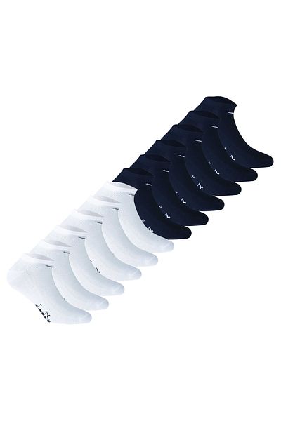 Diadora Unisex Sneaker Socken, 12er Pack - Socken, Mercerisierte Baumwolle, Logo, einfarbig