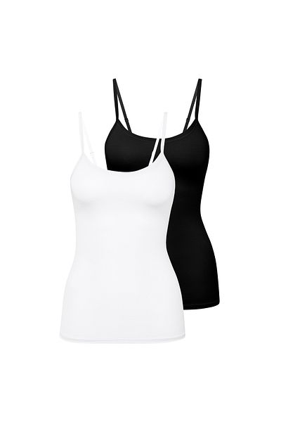 Calida Damen Spaghettitop, 2er Pack - Natural Comfort, Unterhemd, Top, Jersey, einfarbig