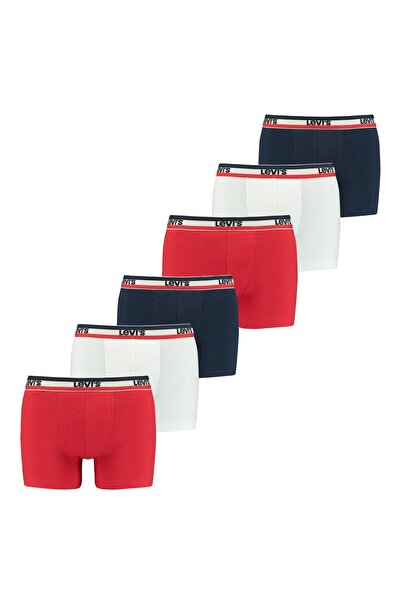 Levi's Herren Boxershorts, 6er-Pack – Sportbekleidung mit Logo, Stretch-Baumw...