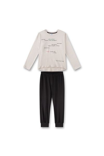 Sanetta Mädchen Schlafanzug, 2-tlg. Set - lang, Pyjama, Baumwolle, Motiv