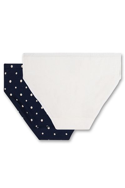 Sanetta Mädchen Rioslip, 2er Pack -  Unterwäsche, Unterhose, Jersey, Punkte