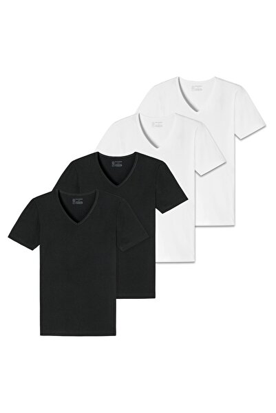 Schiesser Herren T-Shirt 4er Pack - Serie "95/5", V-Ausschnitt, S-4XL