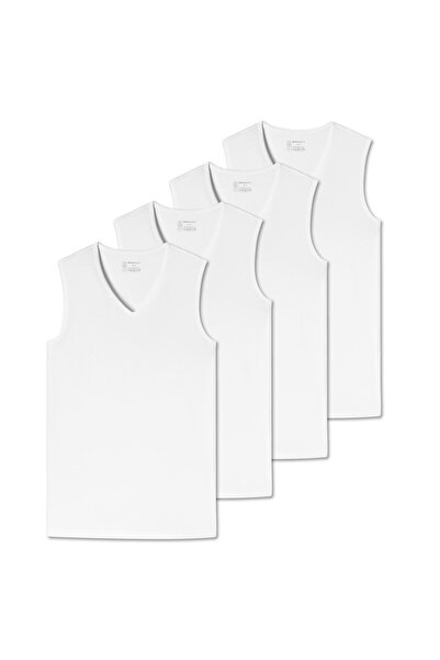 Schiesser Herren Tanktop 4er Pack - Serie "95/5", V-Ausschnitt, S-XXL