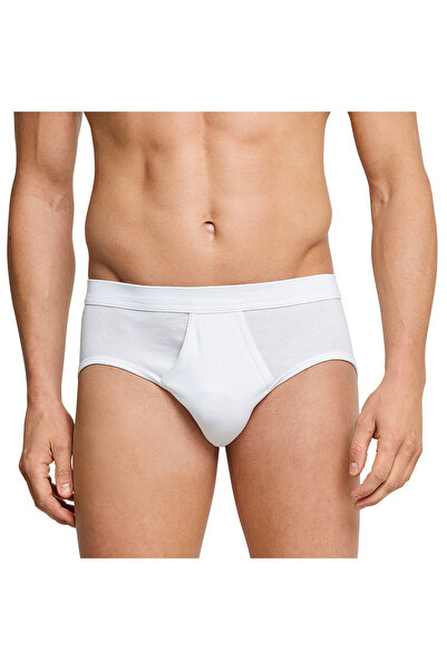 Schiesser Herren Slips 4er Pack -  Feinripp, Sportslip, Cotton Essentials