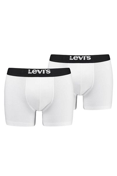 Levi's LEVI´S Herren Boxershorts, 4er Pack - Solid Basic Boxer Brief Organic, Logobund