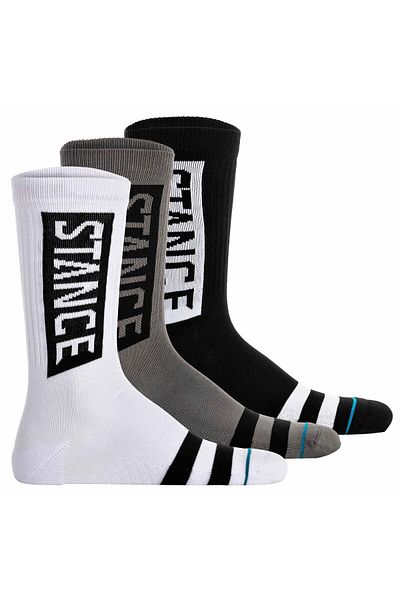 Stance Unisex Socken 3er Pack - The OG, Logo, Streifen, Crew Socken