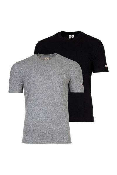 Champion Herren T-Shirt, 2er Pack - 2Pack Crew-Neck, Kurzarm, Rundhals, Baumwolle, einfarbig