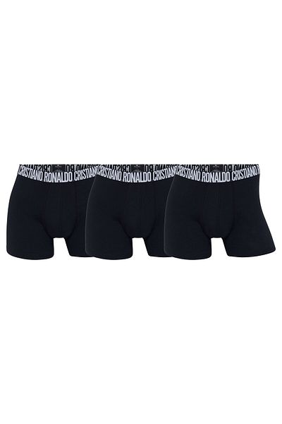 Cristiano Ronaldo CR7 CR7 Herren Boxershorts, 3er Pack - Trunks, Cotton Stretch, Logobund