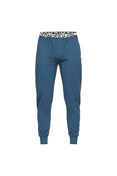 Tom Tailor Herren Pyjamahose - lang, Loungehose, einfarbig