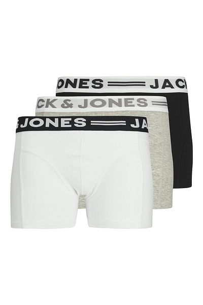 Jack & Jones JACK&JONES Jungen Boxershorts, 3er Pack - SENSE TRUNKS, Baumwoll-Stretch, Logobund