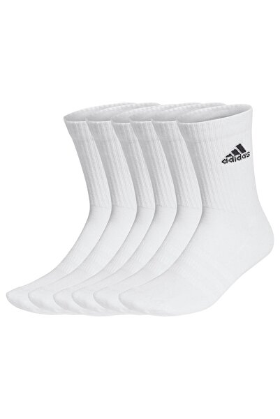 adidas Unisex Socken, 6er Pack - Cushioned Crew, Logo, gepolstert, einfarbig