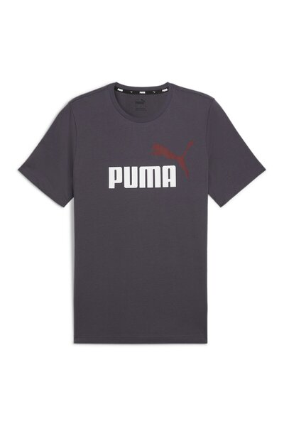 Puma Herren T-Shirt - ESS+ Essentials 2 Col Logo Tee, Rundhals, Kurzarm, uni