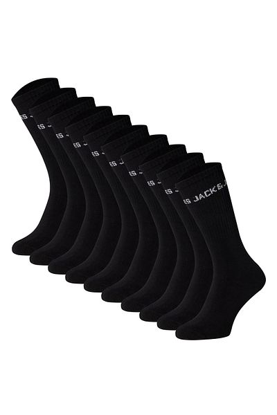 Jack & Jones JACK&JONES Kinder Tennissocken, 10er Pack - JACREGEN TENNIS SOCKS, Baumwollmischung, Logo
