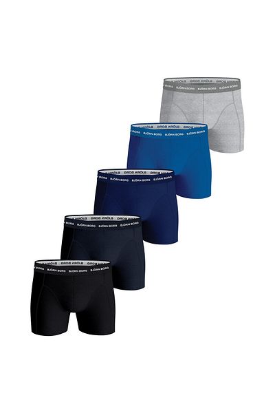 Björn Borg BJÖRN BORG Herren Boxershorts, 5er Pack - Cotton Stretch Trunks, Unterhose, Baumwolle, Logobund