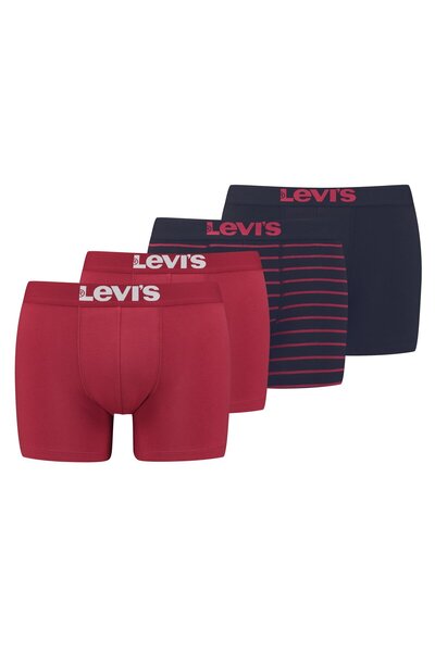 Levi's Herren Trunks, 4er Pack - Solid Basic Boxer & Vintage Stripe, ECOM