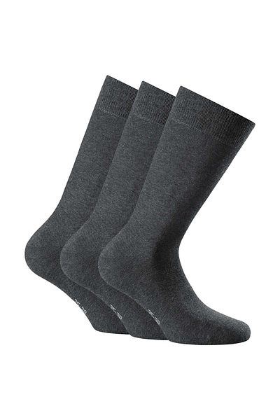 Rohner Basic Unisex Socken, 3er Pack - Cotton II, Kurzsocken, Basic, einfarbig