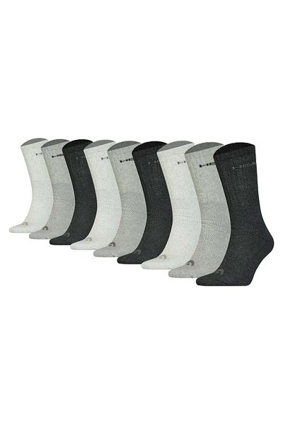 Head Unisex Crew Socken, 9er Pack - Kurzsocken, Baumwollmix, einfarbig