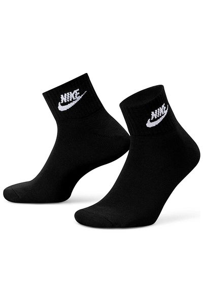 Nike Unisex Quarter Socken, 3er Pack - Everyday Essential Stripe, Sportsocken, Logo, einfarbig