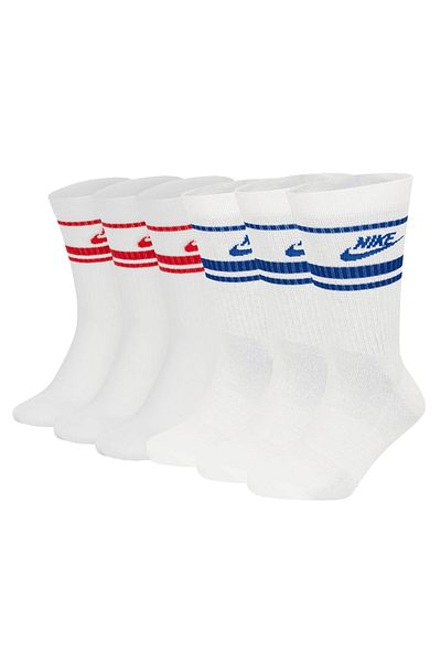 Nike Unisex 6er Pack Sportsocken - Everyday Essential Stripe, einfarbig