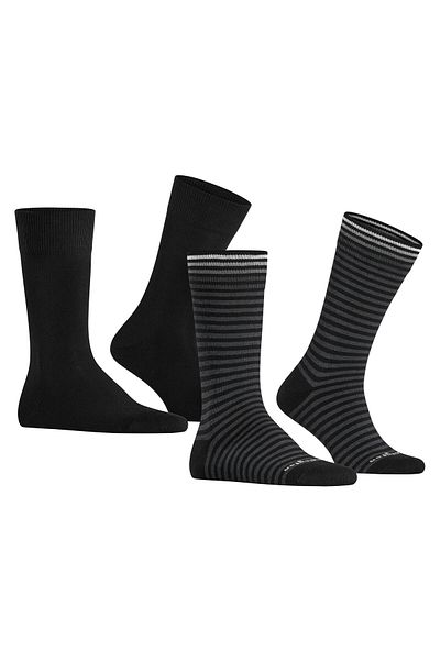Burlington Herren Socken, 2er Pack - Everyday Stripe SO Mixed, Baumwolle, One Size