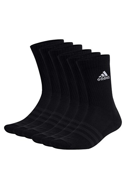 adidas Unisex Socken, 6er Pack - Cushioned Crew, Logo, gepolstert, einfarbig