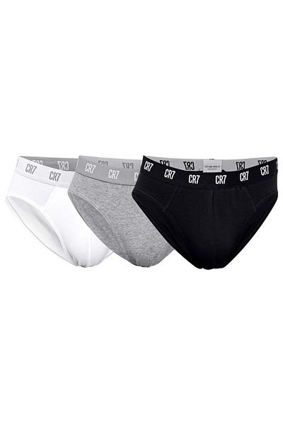 Cristiano Ronaldo CR7 CR7 Herren Slips, 3er Pack - Briefs, Logobund, Stretch Cotton