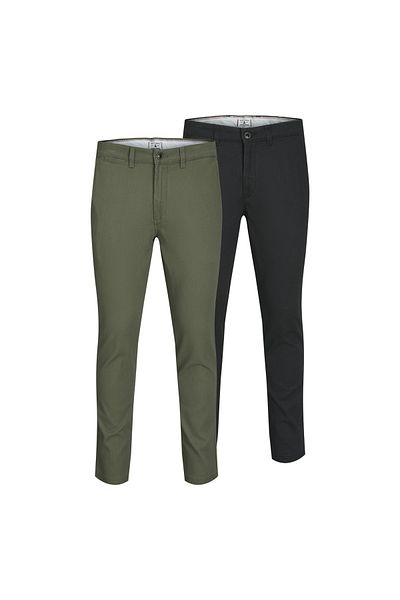 Jack & Jones JACK&JONES Herren Chino-Hose, 2er Pack - JPSTMARCO JJDAVE 2PK, Länge 32