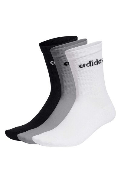 adidas Unisex Socken, 3er Pack - Linear Crew Cushioned, Logo, gepolstert, ein...